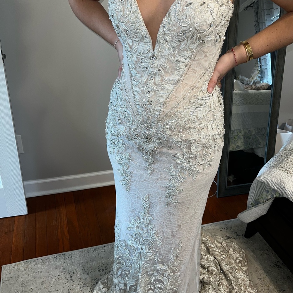 Elegant Beaded Lace Gown